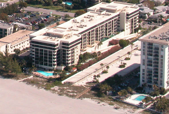 Aerial view of Lido Surf and Sand