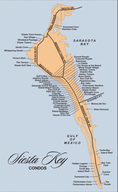 Siesta Key Florida Condo map