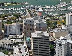 Aerial view of 1350 Main condominium